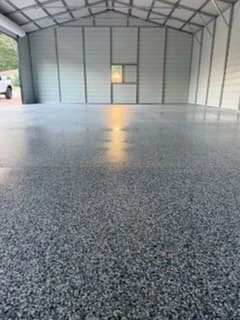 Finished warehouse concrete floor